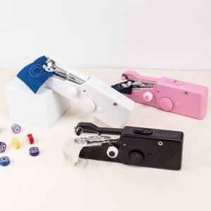 Handheld Mini Sewing Machine Portable Electric Sewing Machine with Bobbin for Needlework Handwork Home Travel Sewing Accessories