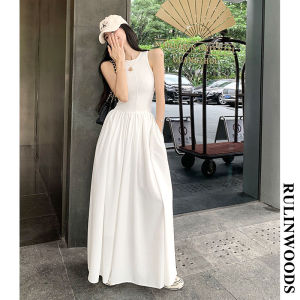 CHICCHIC Thời trang nữ Váy ôm eo maxi không tay