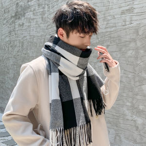 BAOSIHAN | Warm Check Plaid Scarf