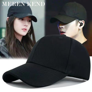 หมวกเบสบอล Meren Kend สำหรับผู้ชายและผู้หญิง สีดำ ทรงสปอร์ต ทรงสุดเทรนด์ ปีกกว้าง ป้องกันแสงแดด ทรงสุดเทรนด์