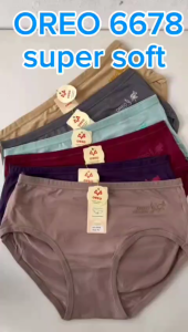 OREO 6678 Paket isi 3 dan 6 pcs celana dalam wanita dewasa super soft polos