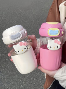 ถ้วยชาแก้วทนอุณหภูมิสูงถ้วยกาแฟสํานักงานแยกถ้วยน้ําชา น่ารัก การ์ตูน ดีไซน์ 480ml Universal Use