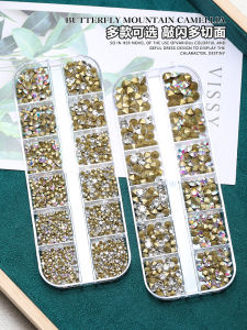 Schwarovski Ultra Shiny Nail Art Rhinestones Czech Pointed Bottom Small Clear Crystal Nail Decoration Box Set Beauty Tools