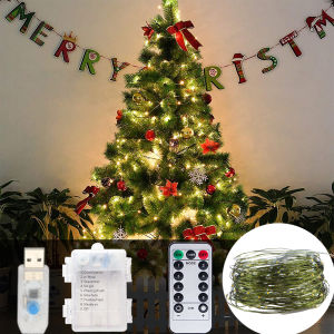 LED String Fairy Lights 5M-30M USB/Battery Remote Copper Green Wire LED Lamps For Wedding Christmas Tree Garland Party Decor