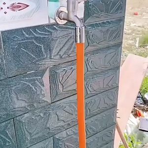 Paket keran KT23+selang fleksibl 360 Derajat Hitam-selang Orange