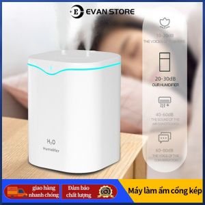 Máy Tạo Ẩm Không Khí Phun Kép 2000ml Máy Khuếch Tán Tinh Dầu Thơm Siêu ÂmMáy Tạo Sương Mù Với Đèn LED Nhiều Màu Sắc