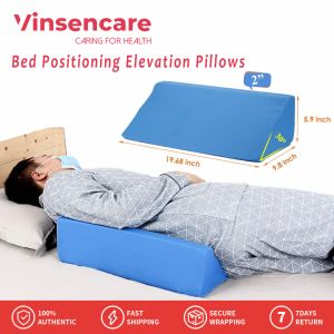 Vinsencare ชุดเครื่องนอนหลังตำแหน่งหมอนยกสูงสำหรับห้องนอนการตั้งครรภ์หมอนหนุนอุปกรณ์พยุงข้อเท้าจัดตำแหน่งของร่างกายหมอนรองขาสำหรับการนอนหลับตำแหน่งร่างกายเวดจ์สบายกรดไหลย้อนเตียงนอนลิ่ม