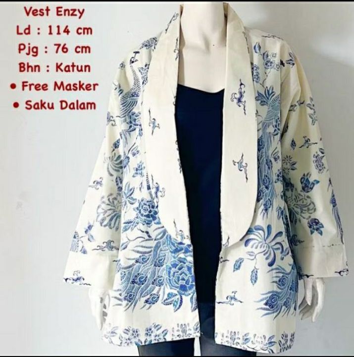Vest%20Enzy%20#2%20Batik%20Solo%20Atasan%20Kerja%20Outer%20Wanita%20Bolero%20Batik%20Outer%20Batik%20Wanita%20-%20Image%208