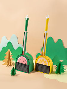 Mini Baby Childrens Three-piece Set Toy Broom And Dustpan Household Sweeping Stick Magic Wand Combination Cleaning Tools