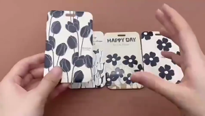 JS SHOP ID Card Holder Cute Flower Rose Student School ID Work Card Bus Card Bank Card Acrylic sticker
