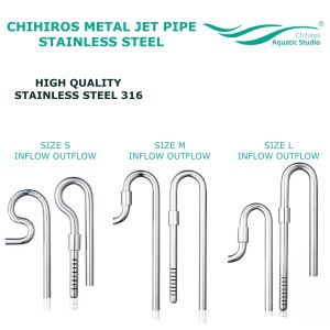 CHIHIROS METAL JET PIPE PRO STAINLESS STEEL INFLOW OUTFLOW