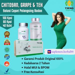 Tianshi Chitosan Grape Dan Teh Pelangsing Badan Dan Perut Alami 100% Herbal