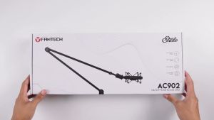 Fantech AC902s Microphone Stand Boom Arm – Black (270° Maximum Hinge / Total Length 80cm / C-Clamp Desk Mount)