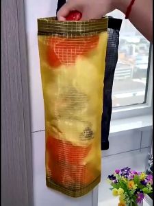 Plastic Garbage Bag Organizer Storage Box Trash Bag Holder Dispenser Mesh Kitchen Home Organizer