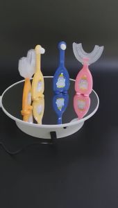 แปรงสีฟันซิลิโคน แปรงสีฟันตัวยู แปรงสีฟันเด็ก สำหรับ อายุ 2-6 ปี