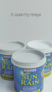 Davies Sun & Rain Elastomeric Paint 100% Acrylic 84 Colors Odorless Water Based 4L Grays&Browns