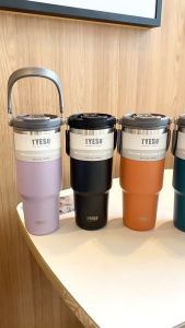 HGV (Ready Stock) Tumbler 600ml 750ml 900ml Insulated Vacuum Tumbler Double Layer 304 Stainless Steel Mug Water Bottle with Straw Handle Insulated Thermos Flask Coffee Mug Water Bottle Cup for Sports Outdoor Travel