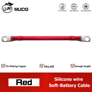 Very soft Terminal cable Silicone material With M6 or M8 Lug For Battery inverter connection 10 8 6 4 2 1 AWG Black or Red wire