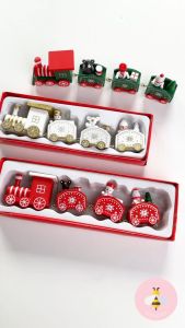 Pinky Bee Dekorasi Natal Kereta Kayu 67414500