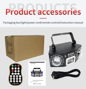 LED Party Light DJ Disco DMX Laser Projector Lights Stage Strobe Lamp Remote Control Christmas Wedding Home Club Decoration