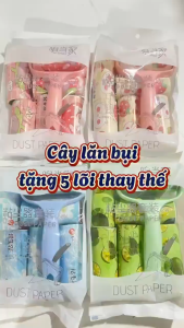 Cây Lăn Bụi Quần Áo 6 Cuộn Roller Lăn Lông Thú Siêu Dính Vệ Sinh Sofa Ghế Xe Chăn Ga Gối Nệm