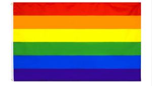 Cờ Tự Hào LGBT Gay Rainbow Pride 90x150CM Polyester In Hình Trang Trí Treo Chất Liệu Super-Tex