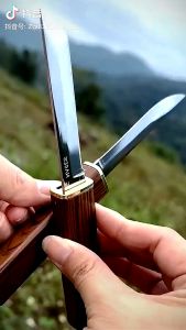 JE.ID Pisau Dapur Katana 2in1: Muktifungsi Pemotong Daging Sayur Buah/Chef Knife Jepang Baja Super Tajam