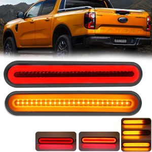 2Pcs Super bright Trailer Stop Tail Lights 12-24V Neon Lamp LED RV Trailer Stop Flowing Turn Signal Brake Rear Tail Light