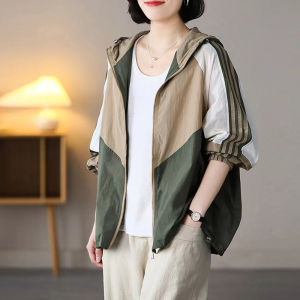 Womens Summer Lightweight Loose plus Size Sun Protection Clothing Breathable Casual Versatile Outerwear Polyester Fiber