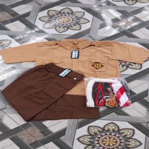 Setelan Seragam Pramuka SD Anak Laki Laki Pendek-Panjang Model Penggalang Lengkap Usia 7-12 Tahun Bonus Atribut Pramuka SD