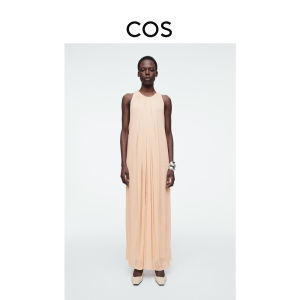 ชุดเดรสยาวคอวีแขนกุดทรงหลวมสบายๆ สำหรับผู้หญิงในช่วงฤดูร้อน สีสันสดใส ผ้าโพลีเอสเตอร์ผสมคอตตอน