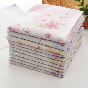 3/6/8 Pcs Ladies Old Cotton Soft Handkerchief Summer Thin Absorbent Wipe Sweat Printed Hand Towel 43cm