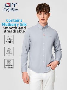 GYgoldlion | Silk Blend Anti-Wrinkle Easy-Care Shirt