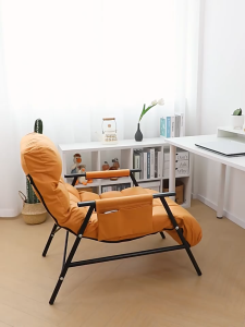 Multi-Position Reclining Chair Convertible Sofa for Home Bedroom Office Naps Folding Backrest Balcony Lounger Single Seat