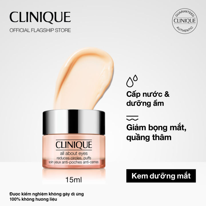 Kem dưỡng mắt ngăn ngừa giảm quầng thâm và bọng mắt Clinique All About Eyes 15ml