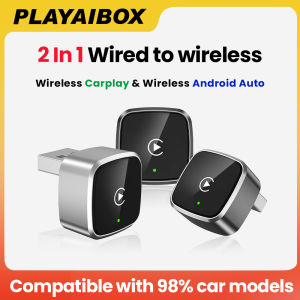 2in1 Wireless CarPlay Adapter Android Auto Dongle Smart Box Car Accessories Intelligent System For VW Toyota Honda Ford Benz MG