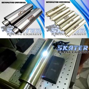 Resonator HKS Racing scoot isi polos untuk mobil matic dan manual