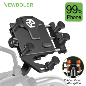 New Universal Motorcycle Phone Stand Aluminum Alloy Shock-Absorbing Phone Holder 360° Rotary Adjustable Motos Navigation Bracket