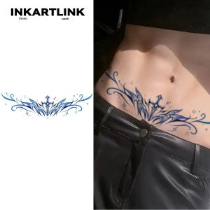 สติกเกอร์รอยสักชั่วคราว INKARTLINK กันน้ำ พิมพ์สี ลายวาดมือ สำหรับงานปาร์ตี้ ของตกแต่ง DIY
