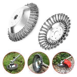 T TOVIA Steel Wire Weed Brush Cutter Head with Twisted KnotsGrass Trimmer Blade Attachment for Lawn MowerHeavyDuty Garden Tool