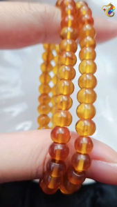 Graduation Grade Orange Blue Amber Abacus Rondelle Bracelet