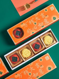 Bakery Biscuit Cookie Packaging Box Set of 4 Baking Candy Snowflake Snack Gift Box Pastry Cooking Utensils Kitchen Supplies