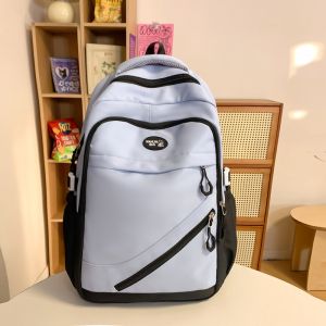 Original Korean Style High School Girls Bookbag Double Shoulder Bag with Large Capacity for 16-inch Laptop Nylon Cloth Waterproof Anti-splashing