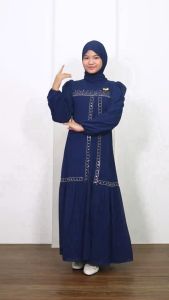 Gamis Gania Abaya Anak Remaja Tanggung Ceruti Babydoll Mix Payet Swarovski AH08