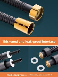 CAJE | Shower Hose with Gun Gray Showerhead and Universal Connector