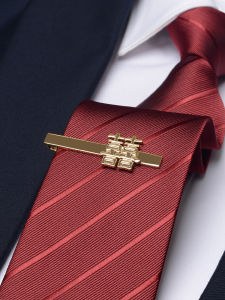 Romguest | Golden Silver Wedding Tie Clip