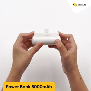 TechLife Power Bank 5000mAh l Two-Way 12W Fast Charge l Small & Compact