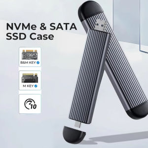 M. 2 Enclosure Mobile Solid State Drive Boxes Supports NVMe SATA Protocol Type-C USB3.2 Gen2 10Gb SSD Case for Mac Windows  OS