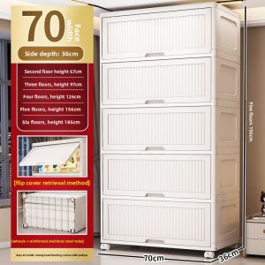 ZHUOLESHI | Multifunctional Storage Cabinet Flip Door Shelf