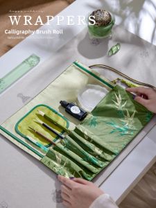 ZHIXIAO | Traditional Style Student Calligraphy Brush Roll Organizer
